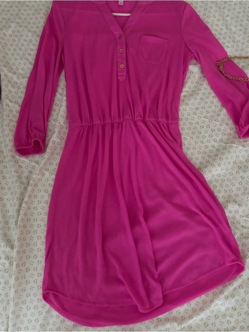 Lilly Pulitzer Hot Pink Henley Midi 👗
